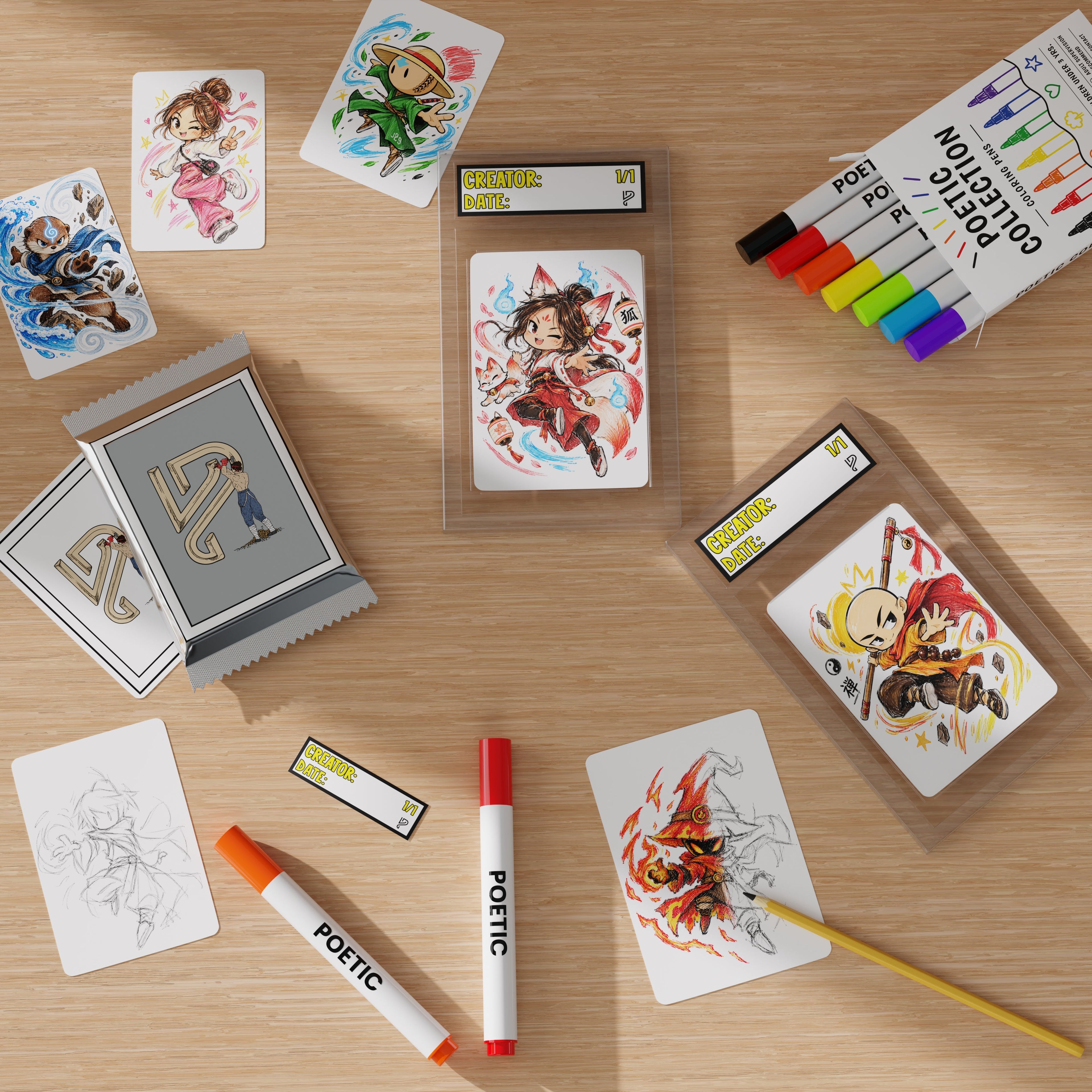 Create Your Own Trading Card Kit Poetic Collection